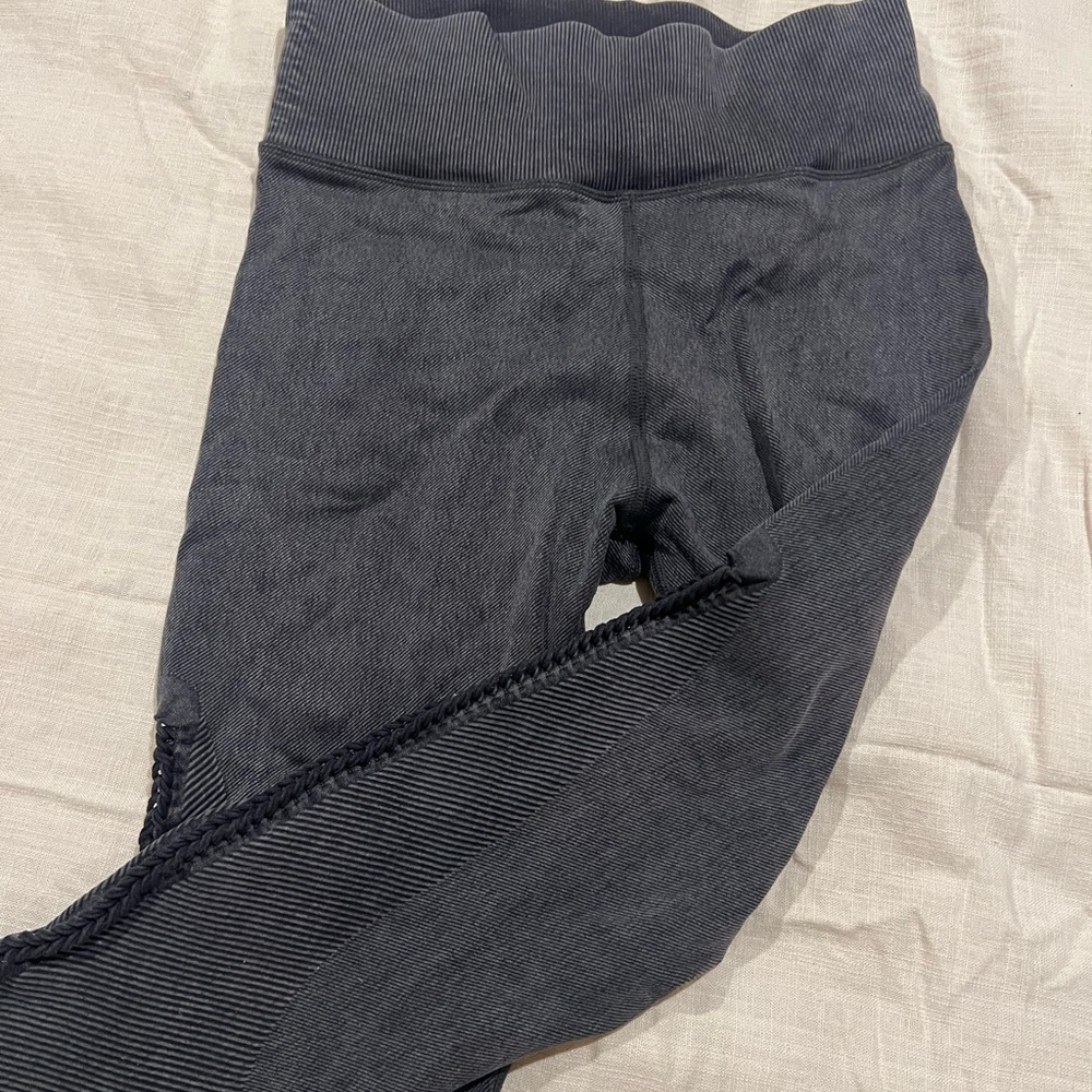 Charcoal grey braided leggings